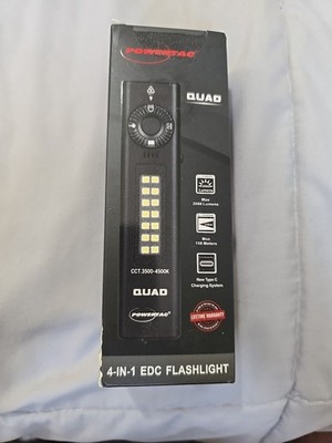 Powertac QUAD 4 IN 1 EDC FLASHLIGHT 2000 LUMENS UV AND GREEN LASER
