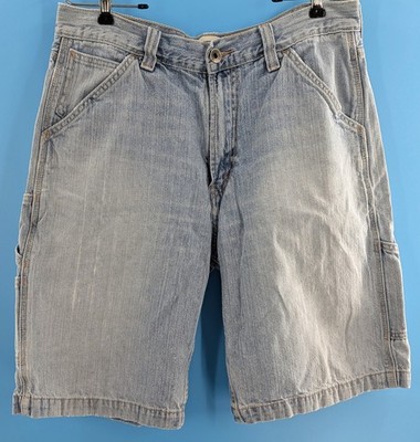 Levi's  Vintage Mens Carpenter W33 Red Tab Denim Jean Shorts TEAR - NEEDS REPAIR