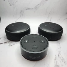 Amazon Echo Dot 2nd & 3rd Gen Speaker Alexa Charcoal C78MP8 With Cords Lot Of 3