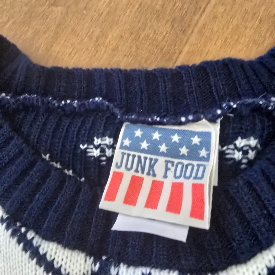 Suéter feo de Navidad de vacaciones de fútbol americano de los New England Patriots de la NFL - Adulto M Foto 3 de 4