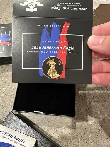 In-Hand 1776-2026-W Semiquincentennial 1/10 oz Proof Gold Eagle w/Box & COA