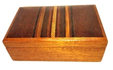 LUAN, BRAZILWOOD HONDURA MAHOGANY, BLACK WALNUT BOX SIGNED $30.99