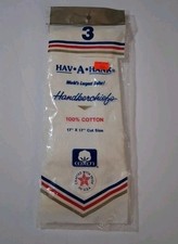 Hav A Hank White Handkerchiefs 3-Pack 100 Cotton Hanky 17X17 Cut Size