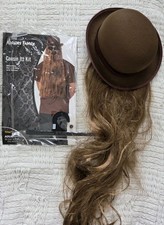 Cousin It Wig Long Hair Costume And Hat Addams Family Halloween FREE SHIPPING