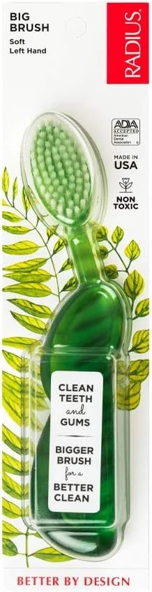 Cepillo de dientes Radius Original mano izquierda cerdas suaves libre de ftalatos 1ct estuche de 6 Foto 3 de 4