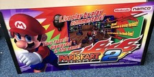 2007 Mario Kart GP 2 arcade machine top header perspex in metal frame
