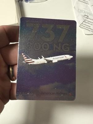 American Airlines Pilot Trading Card 737-800 - NG SERIES 1 - Metallic Sheen Rare