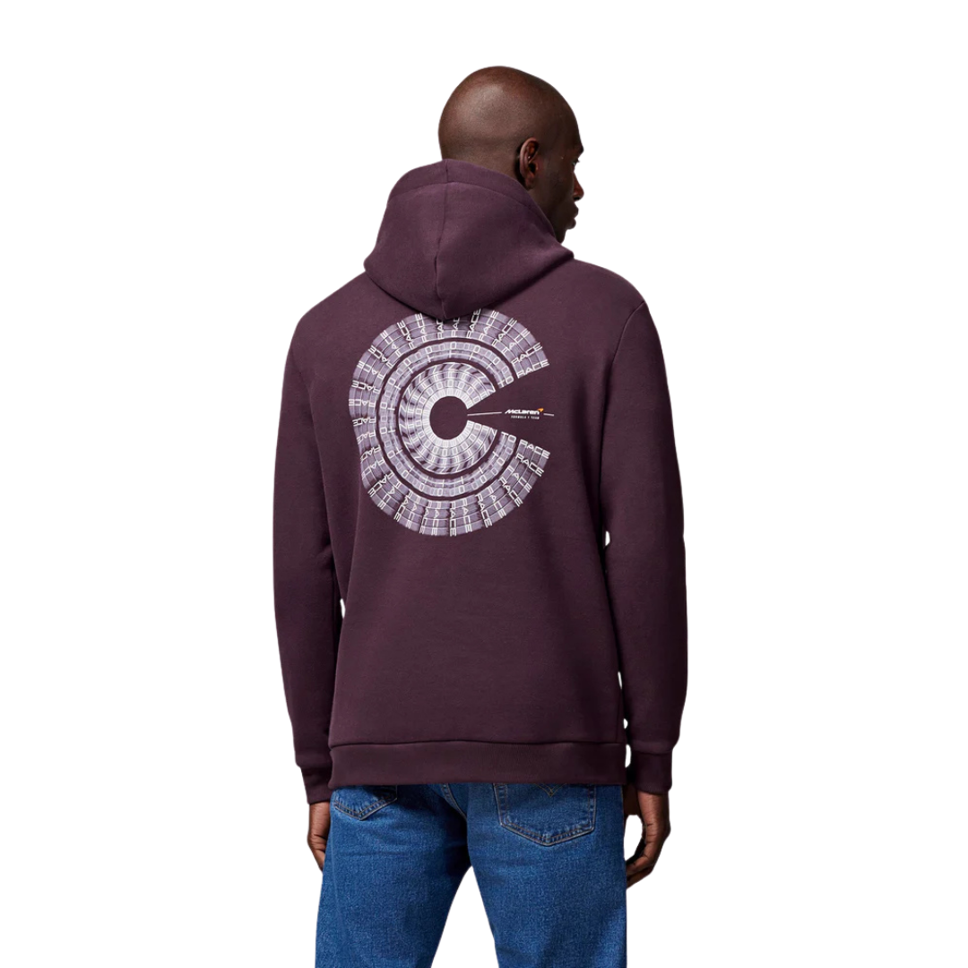 McLaren 2024 Unisex Born To Race Hoodie PLUM PERFECT Size M TU6021