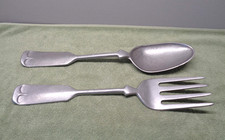 Carson Pewter Freeport PA- Large 20 1/4" Wall Hanging Metal Fork & Spoon Utensil