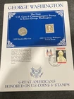 1932 P Washington Quarter And Half Cent Stamp In Collectors Case Rare Read