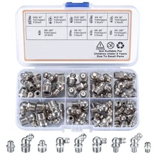 YOUYIDUN - 60Pcs Metric Grease Fittings Kit,Straight and 6mm, 8mm, 10mm 