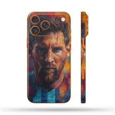 Phone Skin/Phone Wrap For iPhone, Samsung, Android Printed Leather Soccer Messi