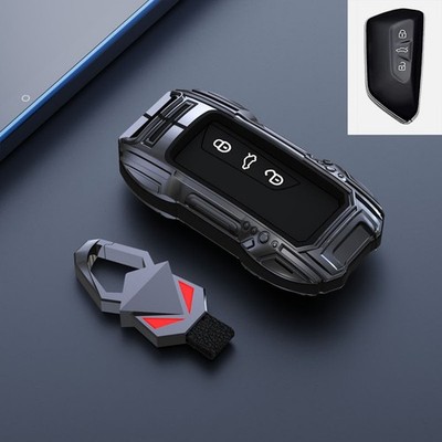 Zinc Alloy Car Key Case Fob Cover Shell For VW Golf GTI MK8 ID.3 ID.4 For Skoda