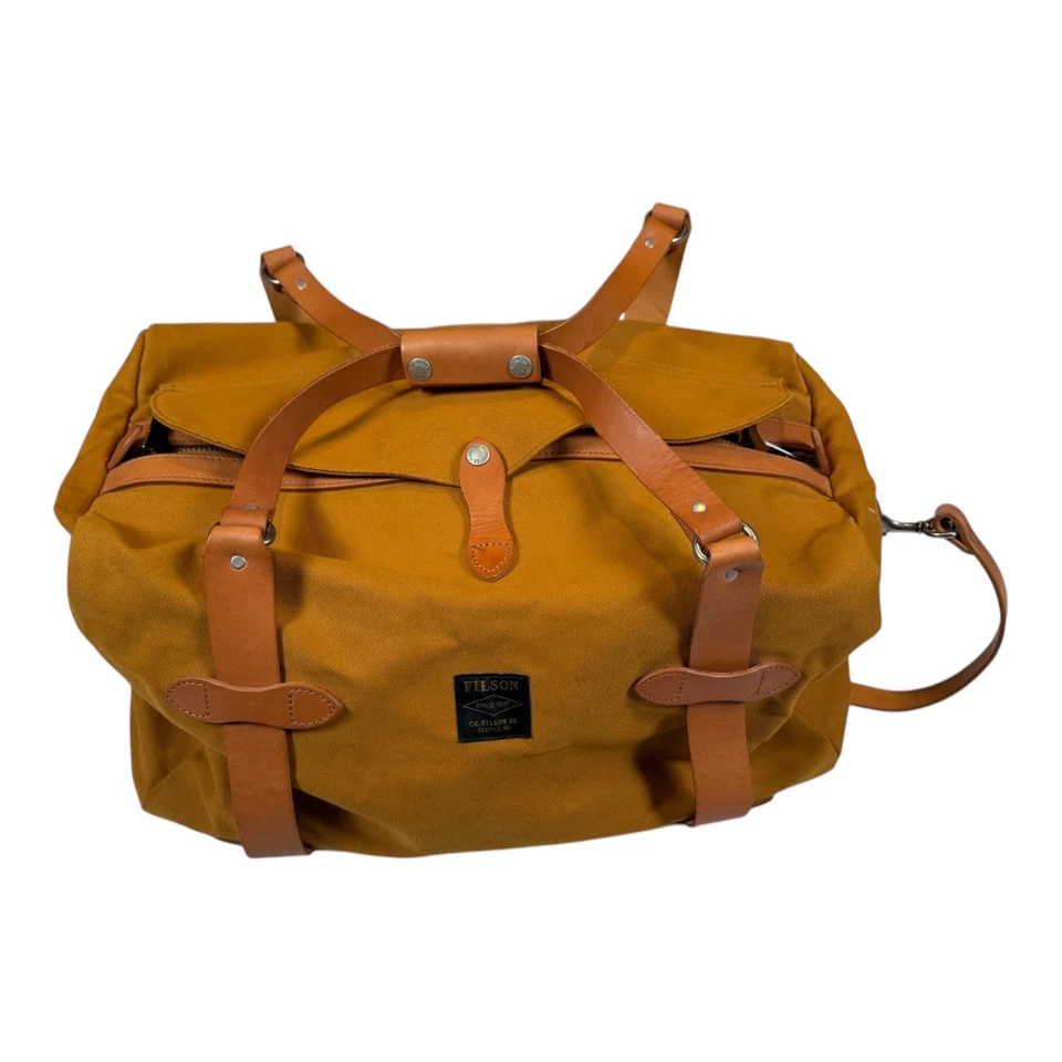 Bolso de Lona Mediano Filson Resistente Sarga | Nuevo sin Etiquetas | Bronceado Chessie | Hecho en EE. UU. | Raro Foto 2 de 4