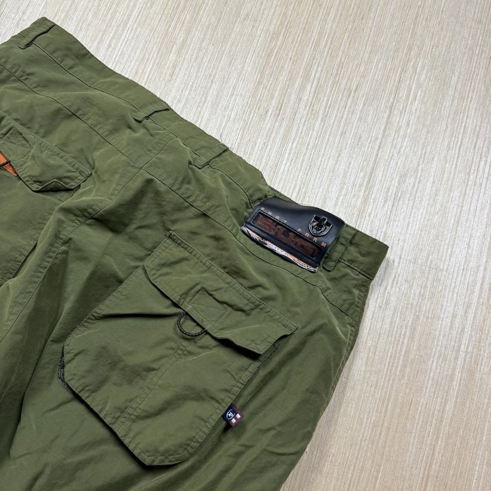 FUBU трек брюки широкие ноги винтажный Y2K мешковатые груза 40 Cyber торговый центр Goth утилиты 90-х - Изображение 4 из 4