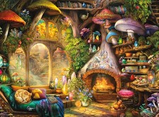 Aimee Stewart Merry Mushroom Cottage 1000 Piece Jigsaw Puzzle Artwork Vintage