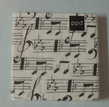 20 Servietten MUSIK 1 Packung OVP Cocktailservietten ppd Musiknoten (2)