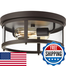 Progress Lighting Gunther Collection 2-Light Clear Glass Farmhouse Outdoor