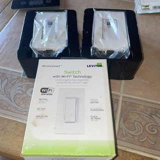 3 Leviton DW15S Decora SMART SWITCH/WIFI White for Light control New WI FI TECH