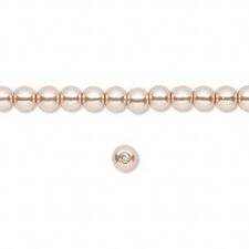 100 - 4mm Round Czech Glass Pearl Beads - Bronze