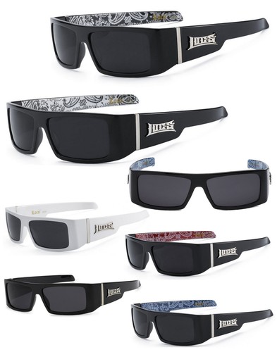 Locs Occhiali Da Sole Poker Rap Rapper Moda Città Vestito Donne Uomini 8LOC9006, Montatura Nero Lucido Lenti Grigio, Taglia Unica - Foto 8