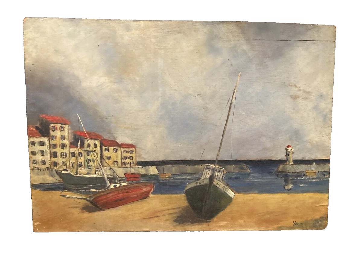 TABLEAU ANCIENNE PEINTURE Huile Sur Paysage Signé Style Impressionniste