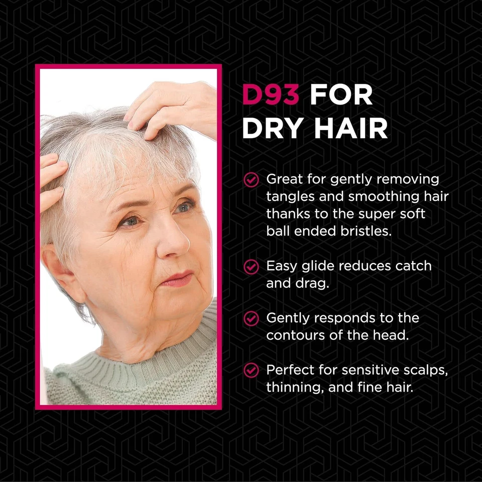 Denman Tangle Tamer Suave para Desenredar Suavemente Húmedo y Seco Cabello Fino a Mediano Foto 4 de 4