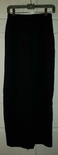 Vintage Black Crepe Look Straight Slim Maxi long Formal Skirt. M