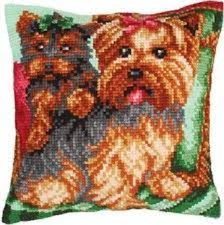 C d A Collection D' Art PILLOW KIT - DOGS ON THE ARMCHAIR