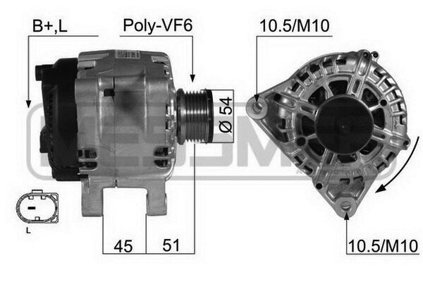 Messmer Lichtmaschine Generator 120A 14V FüR Ford Fiesta VI 1.4 MZR-CD 1.6-image