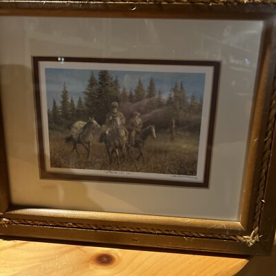 Set of two paintings by George Weiss (Broken Silence) And (Packin In) Framed