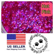 Iridescent Slushy Mix Glitter Nail Art Acrylics Resin Epoxy Tumbler Hot Pink
