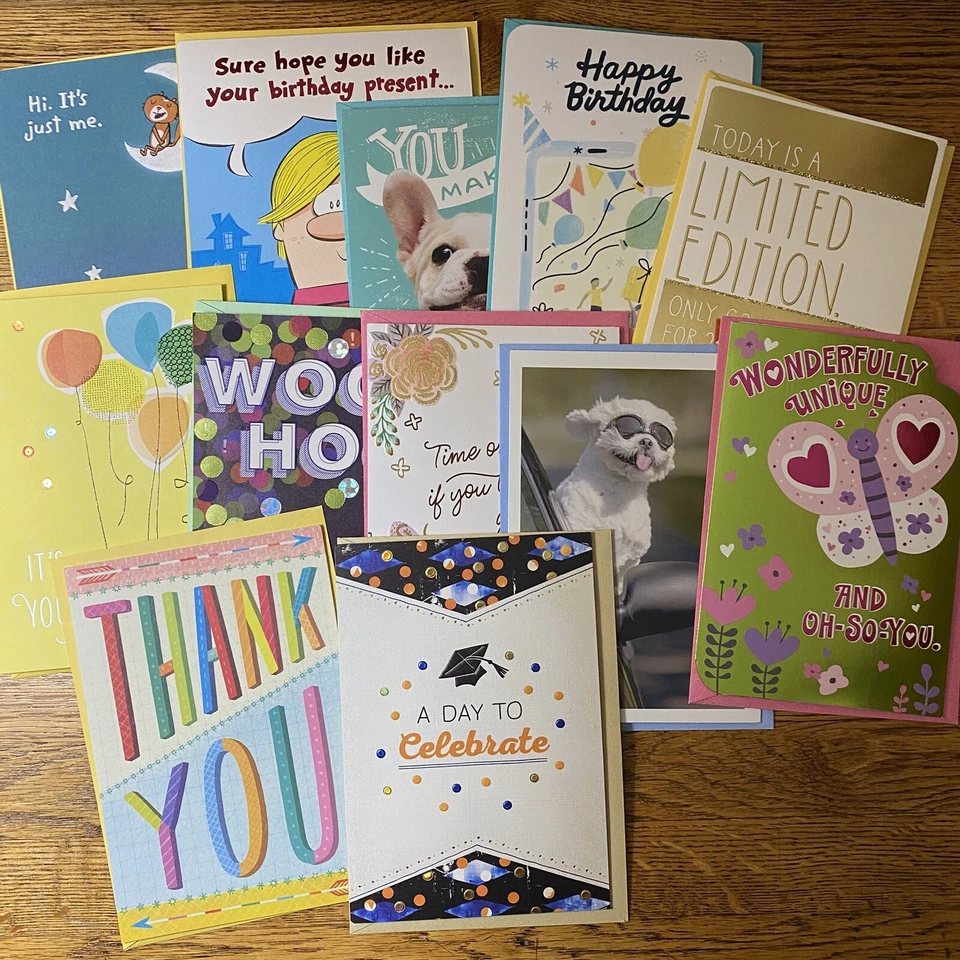 Lote de 30 tarjetas de felicitación surtidas Hallmark cumpleaños graduación simpatía etc nuevas Foto 2 de 4