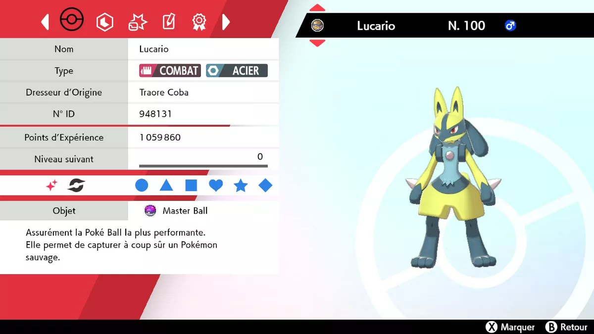 Pokemon Shiny lucario lv 100