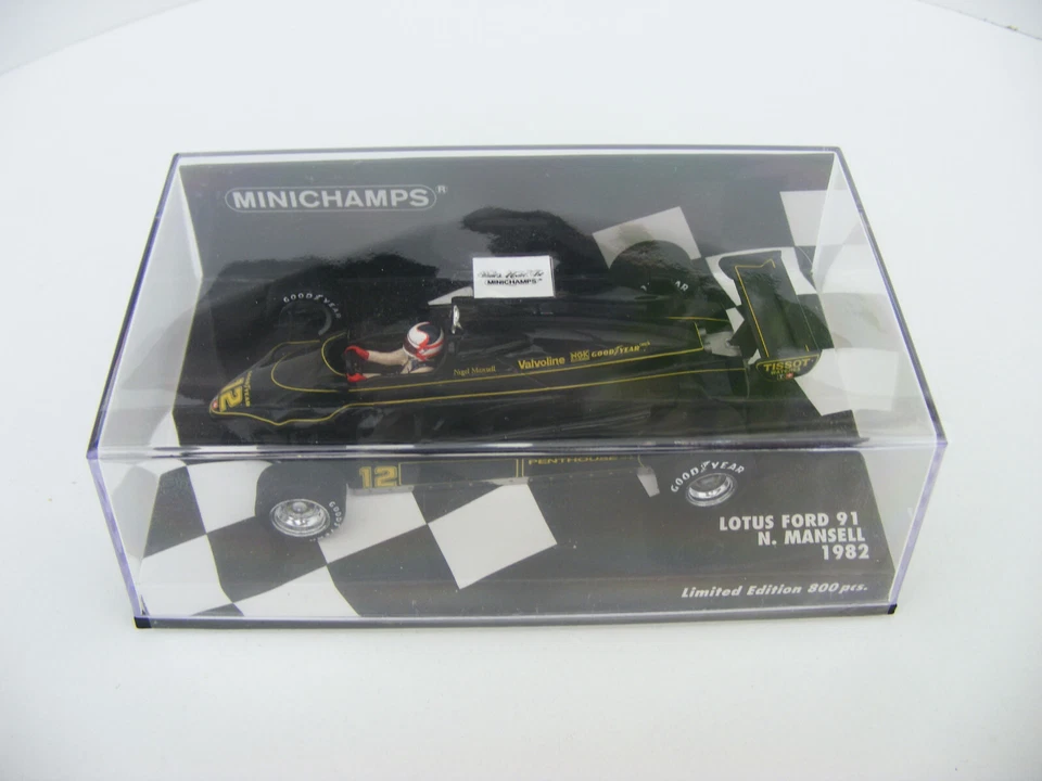 1:43 F1 Lotus Ford 91 JPS 1982 N. Mansell #12 Minichamps 417820012 OVP - Bild 3 von 4