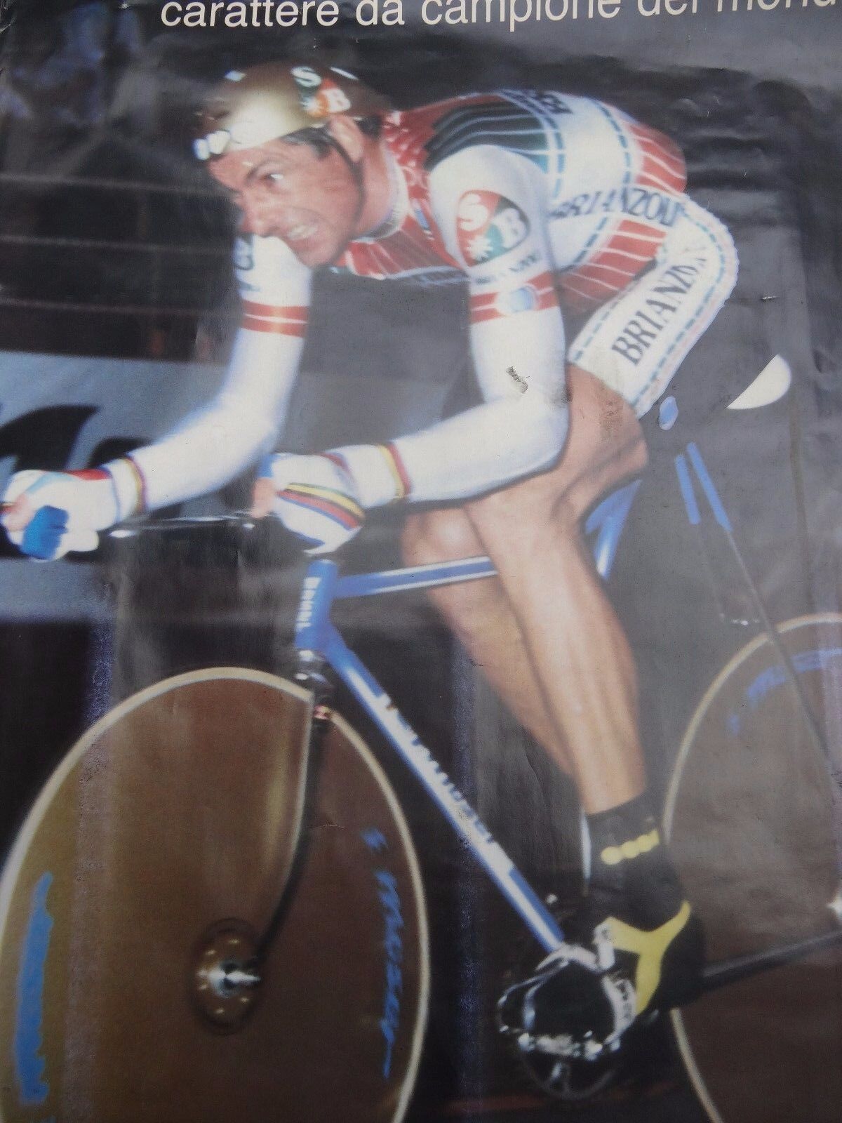 Moser poster pubblicitario originale F. Moser record dell'ora 49.802 Vigorelli