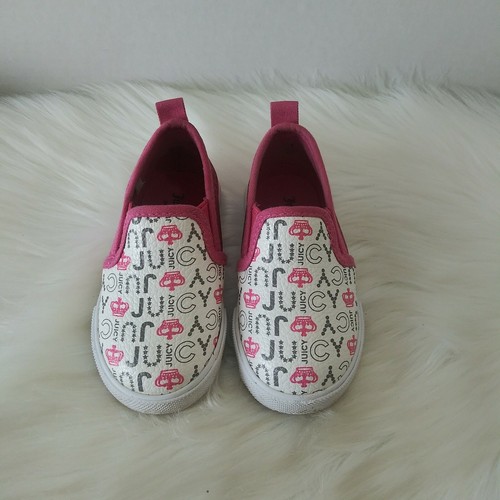 Juicy Couture Toddler Girls Sneakers Pink Glitter Lil Petaluma Slip On Sz 6M