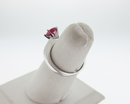 Estate Natural Ruby Diamonds Solid 14k White Gold… - image 7