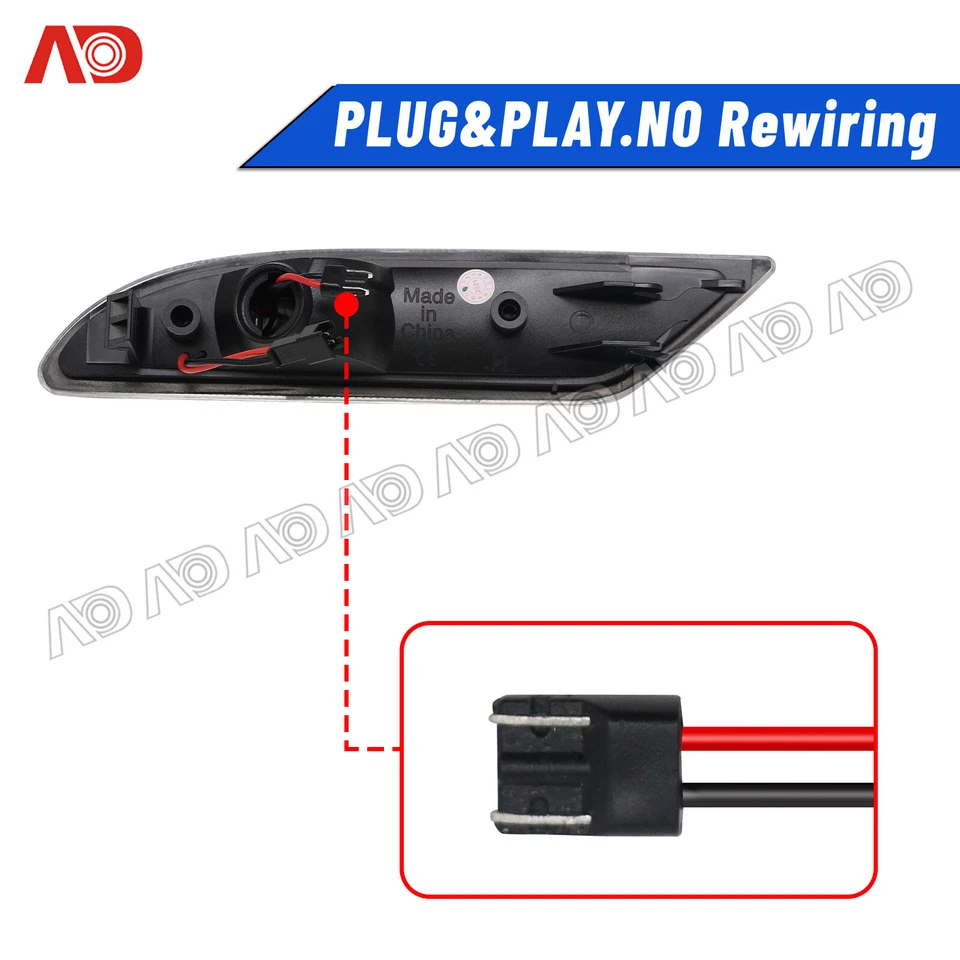 LED Side Marker Lights For Mercedes Benz W221 S450 4Matic Sedan S550 S600 07-09 - Image 4 of 4