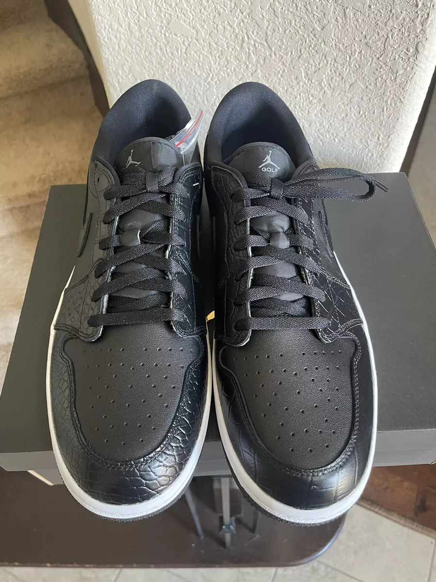 NEW Jordan 1 Low Golf- Black Croc DD9315-003 Size 15