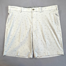 Walter Hagen Perfect 11 Golf Shorts Mens 42 Bird Print Khaki 9" In Stretch NEW