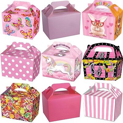 Childrens Purple Gift Boxes ~ Birthday Party Snack Lunch Meal Food Bag Box