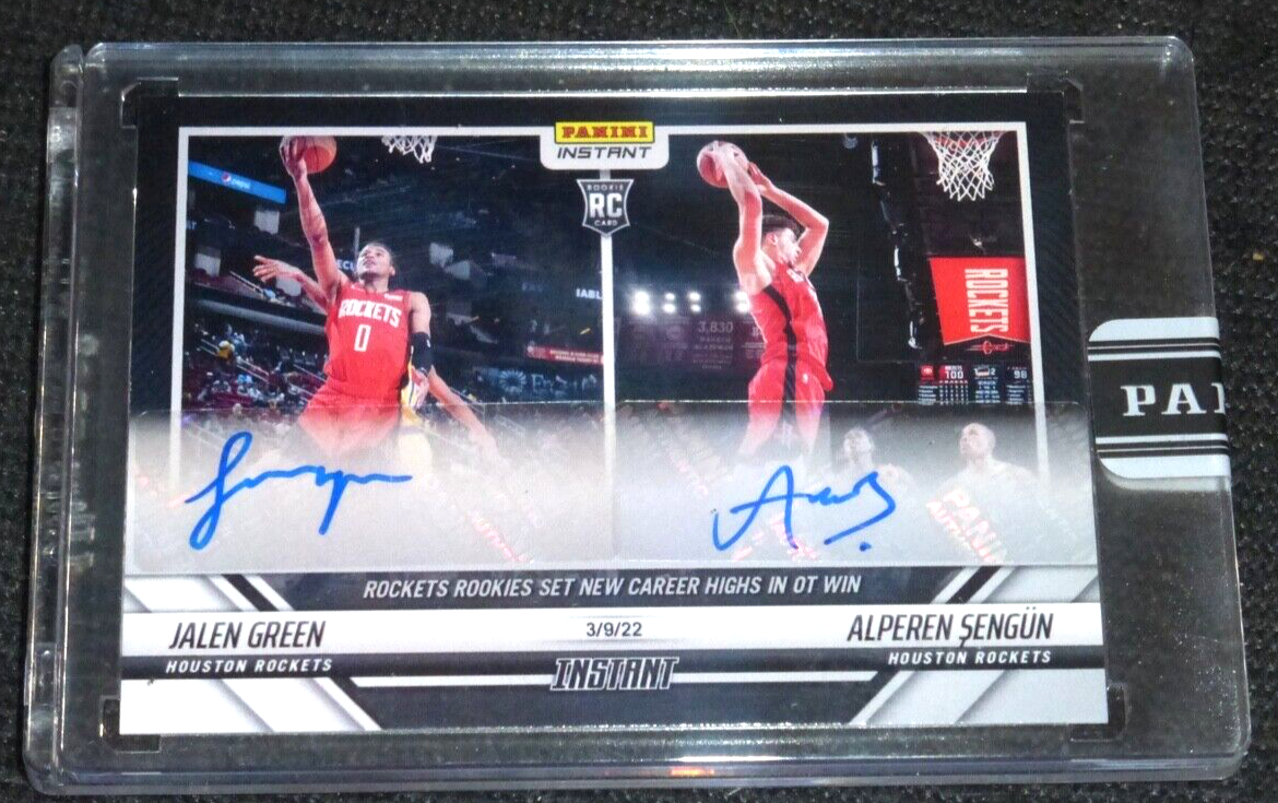 2021-22 Panini Instant Jalen Green~Alperen Sengun #154 Auto #d 1/1
