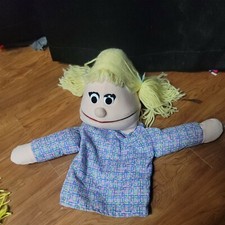 Vintage Puppet Partners Girl Pigtail 14  Classic Hand Puppet Excellent Condition