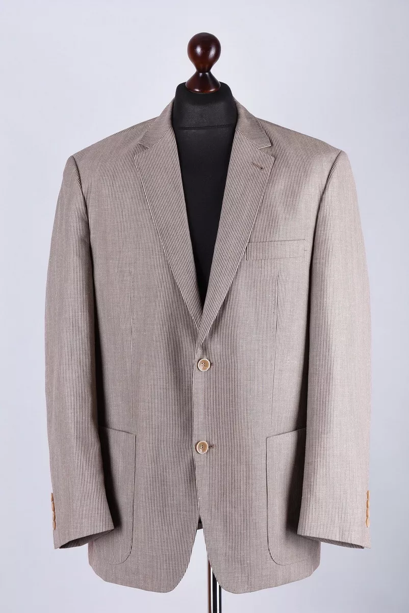 Mario Barutti Classic Wool-Linen Blazer Jacket Size L / UK42 / EU52 / IT52