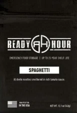 Spaghetti Emergency Survival Food Pouch Meal 25 Year Shelf Life 8 Servings Bag