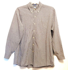 Tommy Hilfiger Ithaca Dress Shirt Collegiate Fit, B W Small Plaid, 17 1/2 34-35