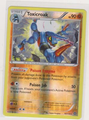 Pokemon XY Steam Siege Toxicroak Reverse Holo Card #59/114 Pack