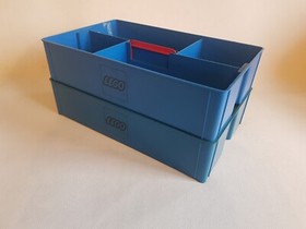 LEGO 791-1 793-1 Storage Box Blue Red lot Universal Building Set Supplemental
