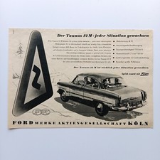 1954 Ford Taunus 12 M Automobil K&ouml;ln Werbeanzeige Werbung Reklame Print Ad